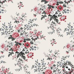 Clothworks Audrey Antique Bouquet Light Cream Clothworks Audrey Antique Bouquet Light Cream