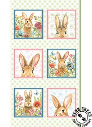 P&B Textiles Bunnies and Blooms Panel