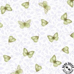 Henry Glass Berrylicious Tossed Butterflies Blue/Green