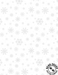 Wilmington Prints Essentials Stocking Stuffers II Snowflakes All Over White on White