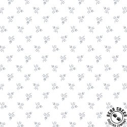 Henry Glass Quilter's Flour VI Small Buds White on White