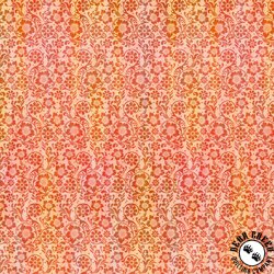 In The Beginning Fabrics Garden of Dreams II Garden Tonal Orange