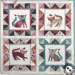 Stitch Cats Quartet Free Quilt Pattern