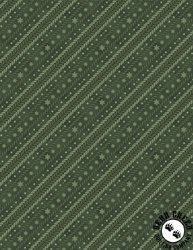 Wilmington Prints Woodland Snowmen Ticking Stripe Green Wilmington Prints Woodland Snowmen Ticking Stripe Green