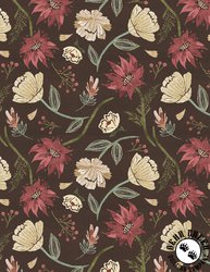 Wilmington Prints Floralscape Large Floral Dark Brown Wilmington Prints Floralscape Large Floral Dark Brown