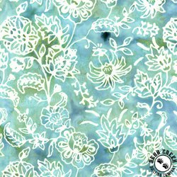 Riley Blake Designs Expressions Batiks Victorian Garden Misty Teal