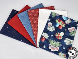 Mystery Five-0 M50 Mini Mystery Fat Quarter Bundle - RED, WHITE & BLUE