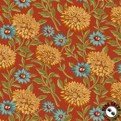 Andover Fabrics Autumn Woods Woodland Bloom Red