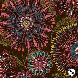 Henry Glass Flora Dora 108 Inch Wide Backing Fabric Floral Medallions Autumn Henry Glass Flora Dora 108 Inch Wide Backing Fabric Floral Medallions Autumn