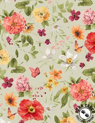 Wilmington Prints Blessed by Nature Medium Florals Green