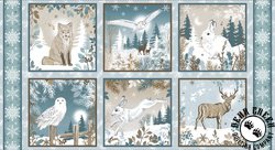 Blank Quilting Winter Whispers Winter Blocks Panel Light Blue Blank Quilting Winter Whispers Winter Blocks Panel Light Blue