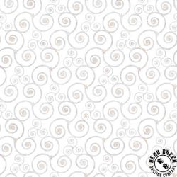 QT Fabrics Night Flight Scroll White