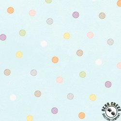 Maywood Studio Little Chicks Flannel Multi Dots Aqua