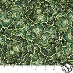 Northcott Wild Harvest Turkey Tail Dark Green Northcott Wild Harvest Turkey Tail Dark Green