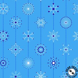 Andover Fabrics Century Prints Deco Frost Snowflakes Frost