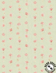 Wilmington Prints Daisy Days Floral Stripe Green Pink Wilmington Prints Daisy Days Floral Stripe Green Pink