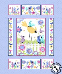 Susybee Bird's Buddies Panel Lilac