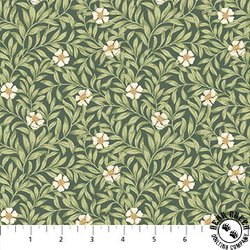 Northcott Ornithology Floweret Dark Green/Multi