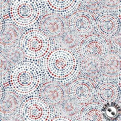 Blank Quilting Hexi-Dots 108 Inch Wide Backing Fabric Concentric Hexi-Dots Patriotic Blank Quilting Hexi-Dots 108 Inch Wide Backing Fabric Concentric Hexi-Dots Patriotic