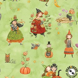 Riley Blake Designs Ghoul Friends Main Green Riley Blake Designs Ghoul Friends Main Green