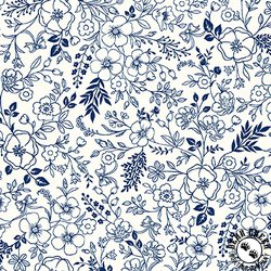 Maywood Studio Kimberbell Star Spangled Beauty Toile Navy