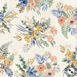 Windham Fabrics Flower Shop Wild Bunches Ivory Windham Fabrics Flower Shop Wild Bunches Ivory