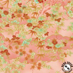 Robert Kaufman Fabrics Imperial Collection Honoka Branches Peach