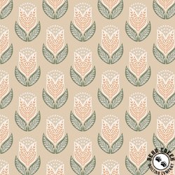 Cloud9 Fabrics Honey Garden Tulips Tan Cloud9 Fabrics Honey Garden Tulips Tan