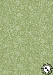 Lewis and Irene Fabrics Joys of Spring Camellias Charm Dark Spring Green Lewis and Irene Fabrics Joys of Spring Camellias Charm Dark Spring Green