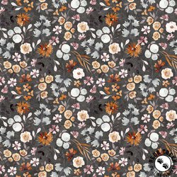 QT Fabrics Home Sweet Home Floral Light Charcoal QT Fabrics Home Sweet Home Floral Light Charcoal