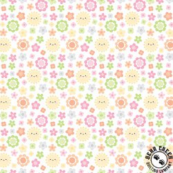 Riley Blake Designs Bundle of Joy Blossoms White Riley Blake Designs Bundle of Joy Blossoms White