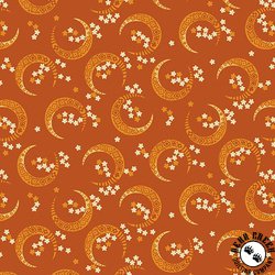 Andover Fabrics Midnight Moon Crescent Moon Pumpkin