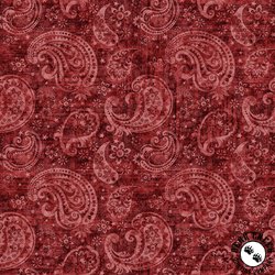 QT Fabrics American Tapestry Paisley red