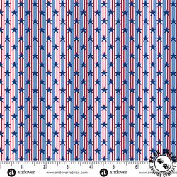 Andover Fabrics Tradition Stars and Stripes Blue