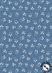 Lewis and Irene Fabrics A Winter's Moon Snowdrops Twilight Blue with Pearl Lewis and Irene Fabrics A Winter's Moon Snowdrops Twilight Blue with Pearl