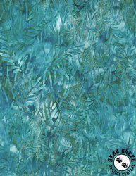 Wilmington Prints Candy Crush Batiks Delicate Leaves Dark Aqua