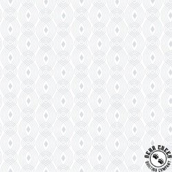 Henry Glass Quilters Flour IV Linear Oval Lines White on White Henry Glass Quilters Flour IV Linear Oval Lines White on White