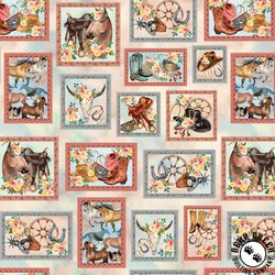 Benartex Gone Country Western Boxes Multi Benartex Gone Country Western Boxes Multi