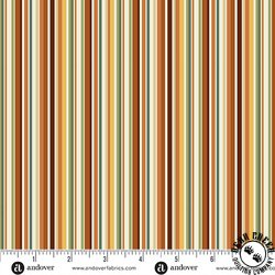 Andover Fabrics Hello Autumn Cinnamon Stripe Multi