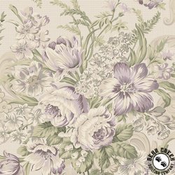 Marcus Fabrics Flower Garden Floral Bouquet Cream Marcus Fabrics Flower Garden Floral Bouquet Cream