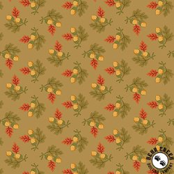 Andover Fabrics Autumn Woods Gathered Acorns Brown