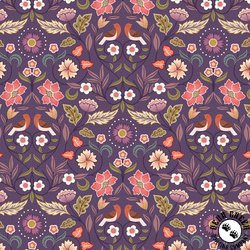 Lewis and Irene Fabrics Isabella Dark Plum Lewis and Irene Fabrics Isabella Dark Plum