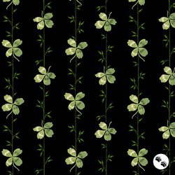 Andover Fabrics Little Clover Stripe Black