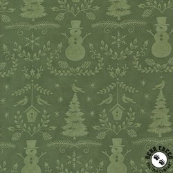 Moda Winter Friends Winter Damask Spruce Moda Winter Friends Winter Damask Spruce