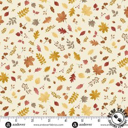 Andover Fabrics Hello Autumn Foliage Cascade Cream