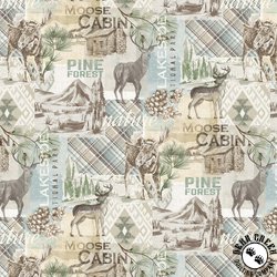 Michael Miller Fabrics Nature's Landscape Lost in Pine Forest Multi