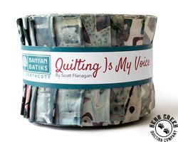 Quilting is My Voice Mini Strip Roll by Northcott Banyan Batiks