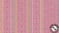 Maywood Studio Flower and Vine Stripe Pink Maywood Studio Flower and Vine Stripe Pink