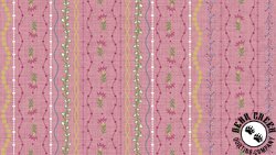 Maywood Studio Flower and Vine Stripe Pink