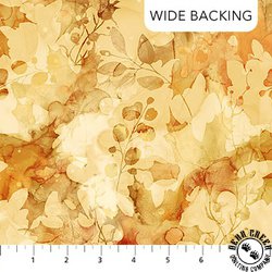 Northcott Autumn Breeze 108 Inch Wide Backing Fabric Leaf Ochre